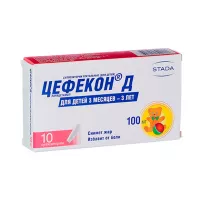 Изображение товара Цефекон Д суппозитории рект. 100мг, №10