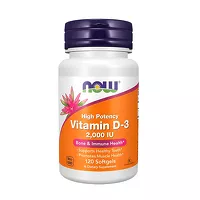 Изображение товара NOW Высокоэффективный витамин Д3 капсулы 2000МЕ, №120