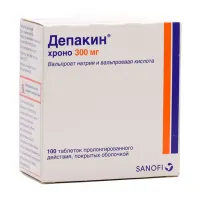 Изображение товара Депакин Хроно таблетки пролонг.действ.покрыт.об. пролонг. 300мг, №100