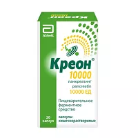 Изображение товара Креон капсулы кишечнораст. 10000 ЕД, №20