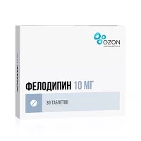 Изображение товара Фелодипин Озон таблетки с пролонг. высвоб. покрыт. п/о 10мг, №30