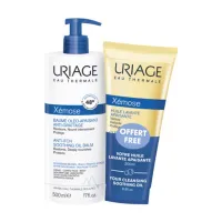 Изображение товара Uriage Xemose набор бальзам липидовосстанавливающий и очищающее успокаивающее масло, 500мл+200мл