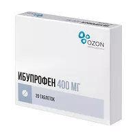 Изображение товара Ибупрофен таблетки покрыт. п/о Озон 400мг, №20