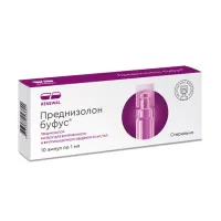 Изображение товара Преднизолон-буфус раствор д/в/в и в/м введ. 30мг/мл, 1мл №10 Обновление ПФК