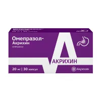 Изображение товара Омепразол капсулы кишечнораст. 20мг, №30 Акрихин