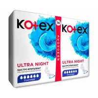 Изображение товара Kotex Ultra Night прокладки, 14шт
