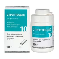 Изображение товара Стрептоцид порошок д/наружн.прим., 10г Лекарь