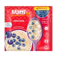 Изображение товара Matti каша овсяная моментального приготовления черника, 40г