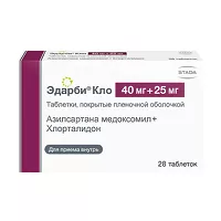 Изображение товара Эдарби Кло таблетки покрыт. п/о 40+25мг, №28 Хемофарм