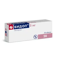Изображение товара Бидоп таблетки 5мг, №28 Гедеон Рихтер