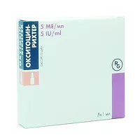 Изображение товара Окситоцин-Рихтер раствор д/в/в и в/м введ. 5 МЕ/мл, 1мл №5