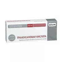 Изображение товара Транексамовая кислота таблетки покрыт. п/о 250мг, №10