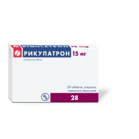 Изображение товара Рикулатрон таблетки покрыт. п/о 15мг, №28