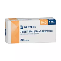 Изображение товара Леветирацетам-Вертекс таблетки покрыт. п/о 250мг, №30