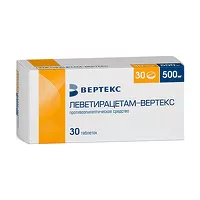 Изображение товара Леветирацетам-Вертекс таблетки покрыт. п/о 500мг, №30
