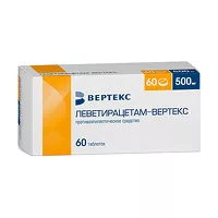 Изображение товара Леветирацетам-Вертекс таблетки покрыт. п/о 500мг, №60
