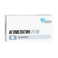Изображение товара Агомелатин таблетки покрыт. п/о 25мг, №28 Озон