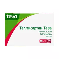 Изображение товара Телмисартан-Тева таблетки 80мг, №30 Актавис