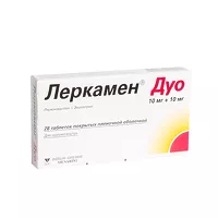 Изображение товара Леркамен Дуо таблетки покрыт. п/о 10мг+10мг, №28 Рекордати