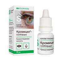 Изображение товара Кромицил-СОЛОфарм капли глазные 20 мг/мл, 10мл, Гротекс