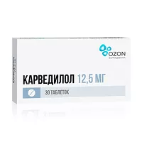 Изображение товара Карведилол таблетки 12,5мг, №30 Озон