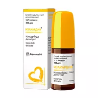 Изображение товара Изакардин спрей подъязычный дозированный 1,25мг/доза, 300доз 15мл, Фармамед