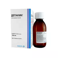 Изображение товара Депакин сироп 57,64мг/мл, 150мл, Санофи