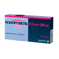 Изображение товара Коапровель таблетки покрыт. п/о 12,5мг+300мг, №28 Санофи