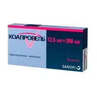 Изображение товара Коапровель таблетки покрыт. п/о 12,5мг+300мг, №28 Санофи