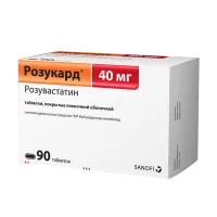 Изображение товара Розукард таблетки покрыт. п/о 40мг, №90 Санофи