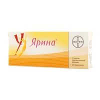 Изображение товара Ярина таблетки покрыт. п/о 3мг+0,03мг, №21 Байер