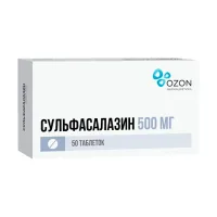 Изображение товара Сульфасалазин таблетки покрыт. п/о 500мг, №50 ООО Озон