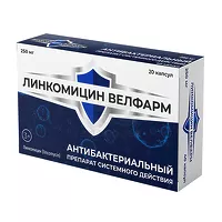 Изображение товара Линкомицин Велфарм капсулы 250мг, №20