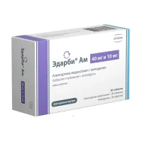 Изображение товара Эдарби Ам таблетки 40мг+10мг, №28+№28