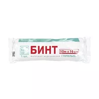 Изображение товара Бинт стерильный марлевый медицинский 10м*16см, №1