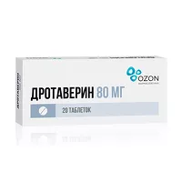 Изображение товара Дротаверин таблетки 80мг, №20 Озон Фарм