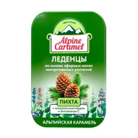 Изображение товара Alpine Caramel леденцы с натуральным медом и витамином С, вкус Пихта, 53г