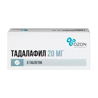 Изображение товара Тадалафил таблетки покрыт. п/о 20мг, №8