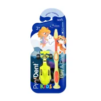 Изображение товара ProfDent Kids Play&Care зубная щетка детская с игрушкой машинка (3+), цвет в ассортименте