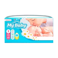 Изображение товара Mybaby New Born подгузники размер 1 (2-5кг), 40шт