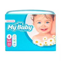 Изображение товара Mybaby Large подгузники размер 4 (8-16кг), 34шт