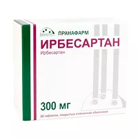 Изображение товара Ирбесартан таблетки покрыт. п/о 300мг, №30