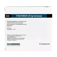 Изображение товара Глатион лиофилизат д/пригот. р-ра д/в/в и в/м введ. 0,6г, №5