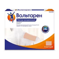 Изображение товара Вольтарен пластырь трансдермальный 15мг/сут, №5 Хелеон