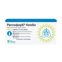 Изображение товара Респифорб Комби набор капсул с порошком д/ингаляций 400 мкг/доза и 12 мкг/доза, №60+№60 ПСК Фарма