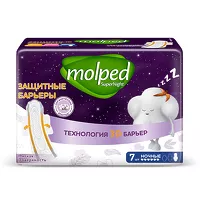 Изображение товара Molped Supernight прокладки ночные, 7шт