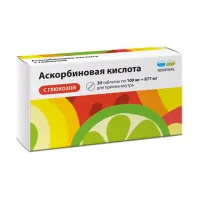 Изображение товара Аскорбиновая кислота с глюкозой Реневал таблетки 100мг+877мг, №30
