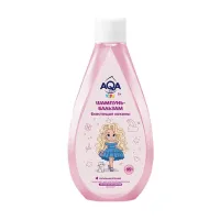 Изображение товара AQA baby Kids шампунь-бальзам для девочек блестящие локоны (2+), 250мл