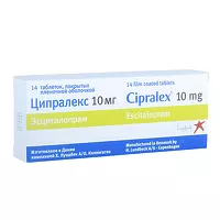 Изображение товара Ципралекс таблетки п/о 10мг, №14