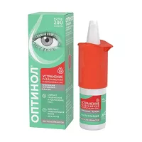 Изображение товара Оптинол Тетризолин капли глазные 0,5мг/мл, 10мл №1